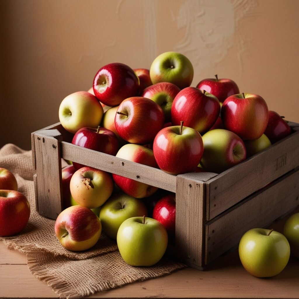 Default_A_rustic_wooden_crate_overflowing_with_vibrant_juicy_a_3